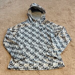 Under Armour Black and Gray Logo Hoodie